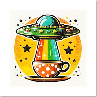 Coffee Abduction UFO Posters and Art